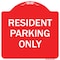Signmission Resident Parking Only Heavy-Gauge Aluminum Architectural Sign, 18" x 18", RW-1818-9756 A-DES-RW-1818-9756 - alternate 1